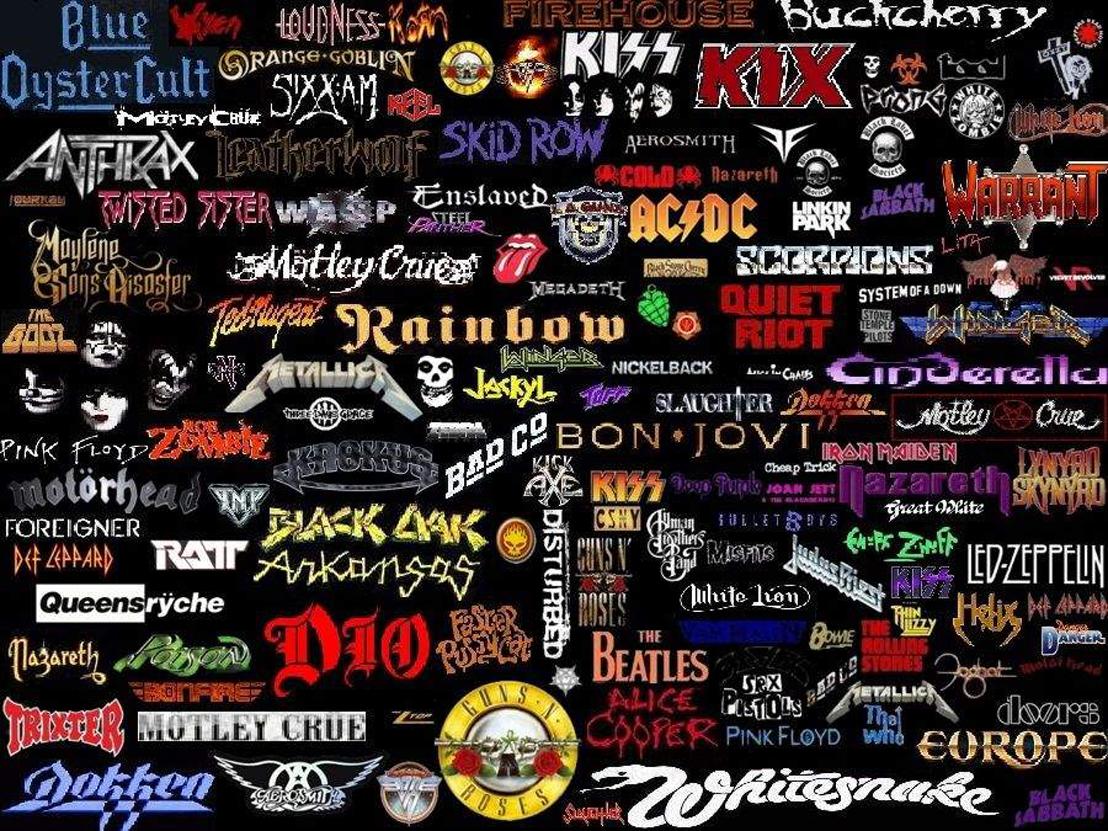 Название данной музыки. Логотипы музыкальных групп. Названия рок групп. Логотипы всех рок групп. Эмблемы рок групп зарубежных.